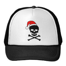 Crâne de noir de Noël de Goth Casquette De Camionneur
