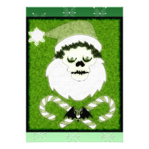 Crâne de Père Noël Invitation Personnalisable