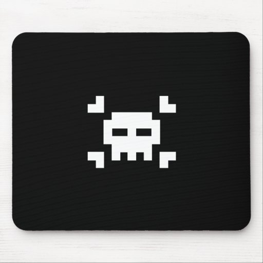 Crâne de pixel tapis de souris