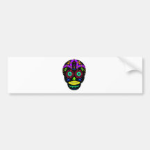 Crâne de sucrerie (multicolours) adhésif pour voiture