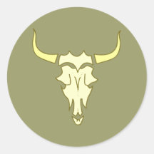 Crâne de taureau bull skull autocollants