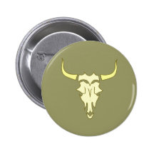 Crâne de taureau bull skull badges avec agrafe
