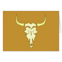 Crâne de taureau bull skull cartes de vœux