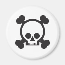 crâne et crossbones2 aimant