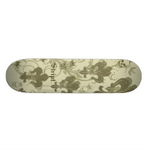Crâne et Fleur di Lis Skatebooard Skateboards