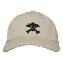 Crâne et os croisés casquettes brodées