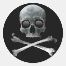 Crâne et os croisés de pirate autocollants