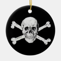 Crâne et os croisés de pirate ornement de noël