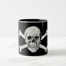 Crâne et os croisés de pirate tasse à café