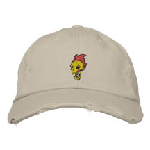 Crâne flamboyant chapeaux brodés