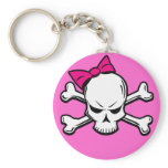 Crâne girly de Goth - keychain