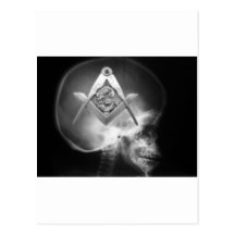Crâne maçonnique d'alien de rayon X Cartes Postales