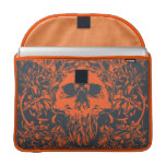 Crâne orange poche pour macbook