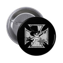 Crâne V badges publicitaires