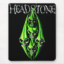 Crâne vert Mousepad de la PIERRE TOMBALE 5 Tapis De Souris