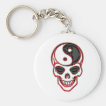 Crâne Yin Yang Porte-clefs