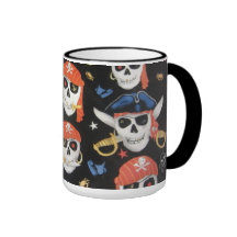 Crânes de pirate de jolly roger tasse à café