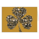 Crânes de shamrock gothiques cartes de vœux