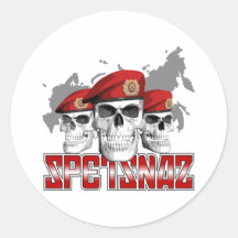 Crânes de Spetsnaz Adhésif Rond
