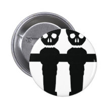 crânes noirs du football de table pin's avec agrafe