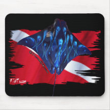 Créations de drapeau de DiverDown Tapis De Souris