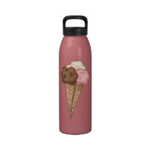 Crème glacée délicieuse bouteilles d'eau