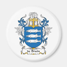 CREST van de Familie van DE Bruin Koelkast Magneet