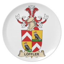 CREST van de Familie van Löffler Party Bord