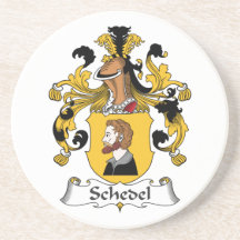 CREST van de Familie van Schedel Onderzetter