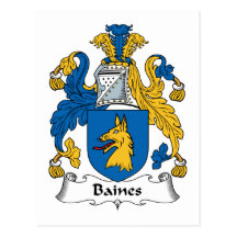 Crête de famille de Baines Carte Postale