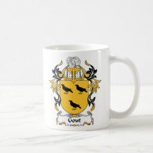 Crête de famille de goutte tasse à café