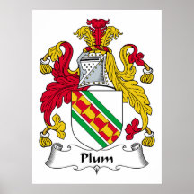 Crête de famille de prune affiches