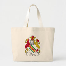 Crête de famille de prune sacs en toile