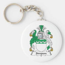 Crête de famille de Simpson Porte-clés