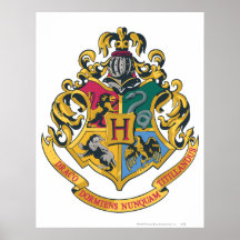 Crête de Hogwarts polychrome Affiche