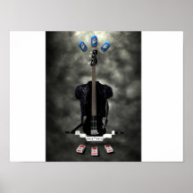 Crête de petit pain de la roche N - le bassiste Poster