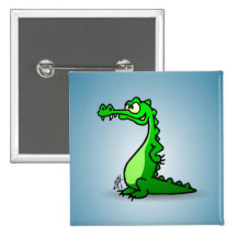 Crocodile Badges Avec Agrafe