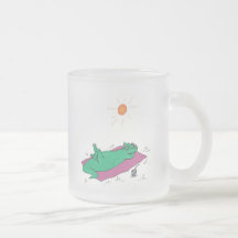 crocodile de bronzage du soleil tasse