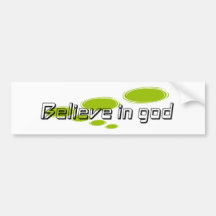 Crois Engelse Dieu Moderne ronds verts Bumpersticker