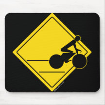 Croisement de cycliste tapis de souris