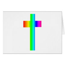Croix d'arc-en-ciel cartes de vœux