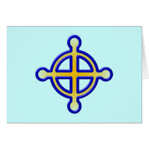 Croix de milieux croix circles carte de vœux