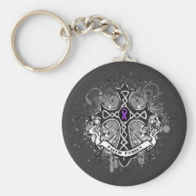 Croix de prière de famille de foi - léiomyosarcome porte-clé
