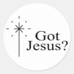 Croix obtenue de Jésus Autocollant Rond