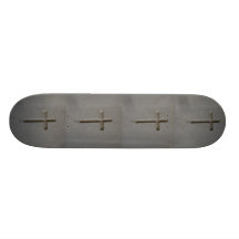 croix planches à roulettes customisées