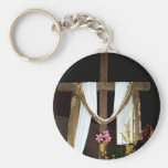 Croix vide de Pâques de la résurrection de Jésus Porte-clefs