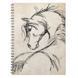Croquis Artsy de tête de cheval Carnet À Spirale