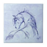 Croquis Artsy de tête de cheval Carreaux