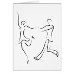 Croquis de couples de danse cartes de vœux