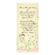 Croquis de jeune mariée et de marié faire-part personnalisables